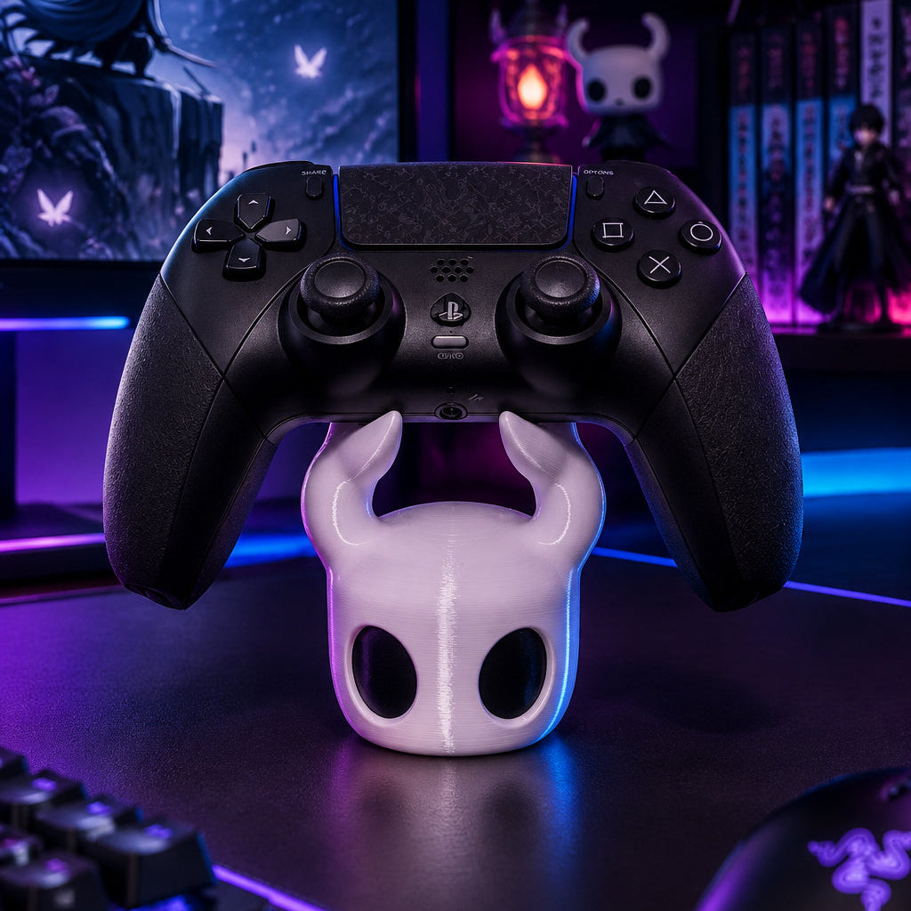 Soporte Gamer "El Caballero de Hallownest" – Base para Mando Estilo Hollow Night (3D)
