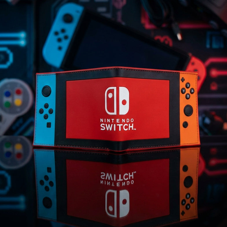 Wallet Gamer "Switch & Go" – Cartera Estilo Consola Híbrida