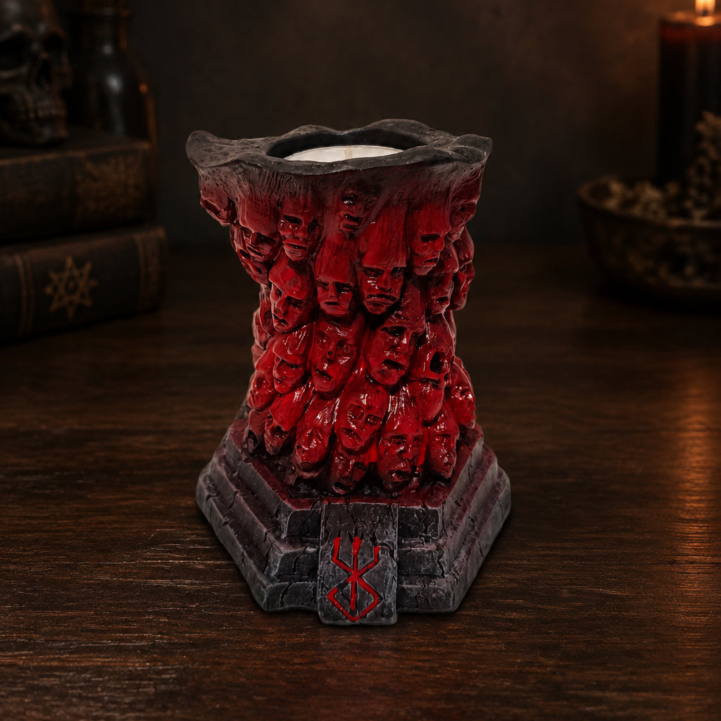 Portavelas Berserk – Torre de Almas y Sello del Sacrificio con Vela Incluida